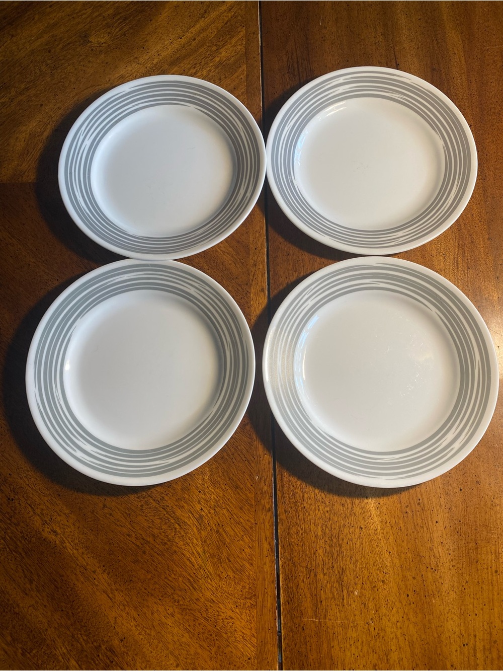 Corelle Strokes of Color (Brushed) Silver- Set of 4 8.5”